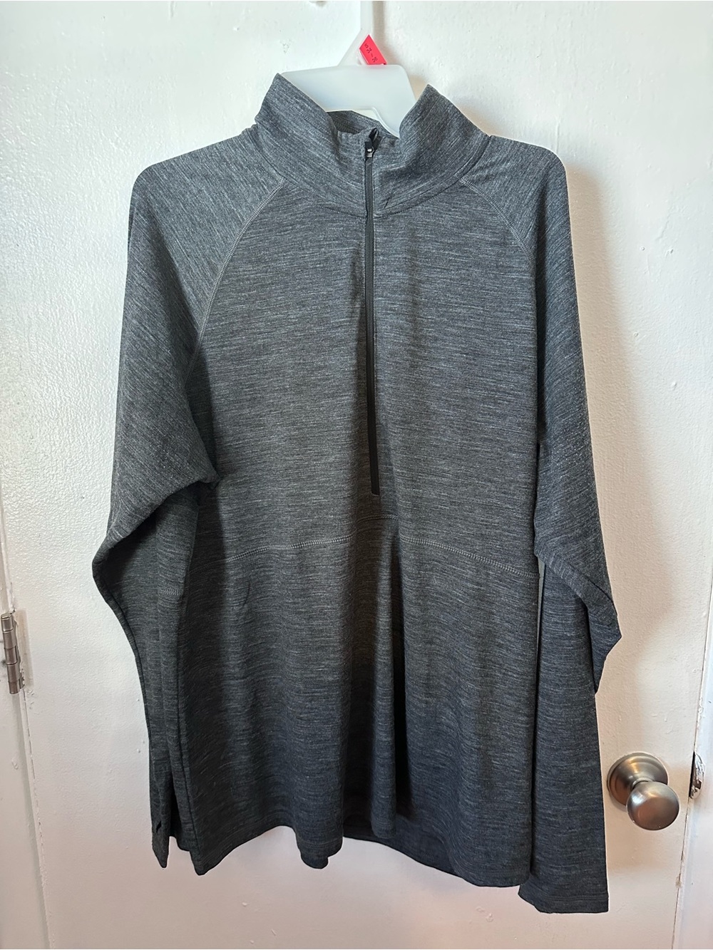 Outdoor Research Women's Heather Charcoal Half-Zip Merino Wool Baselayer